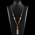 Длинное колье-цепь из агата с подвеской K–4096/14/01 (фото 1) ✾ «BoGemma Jewelry»™